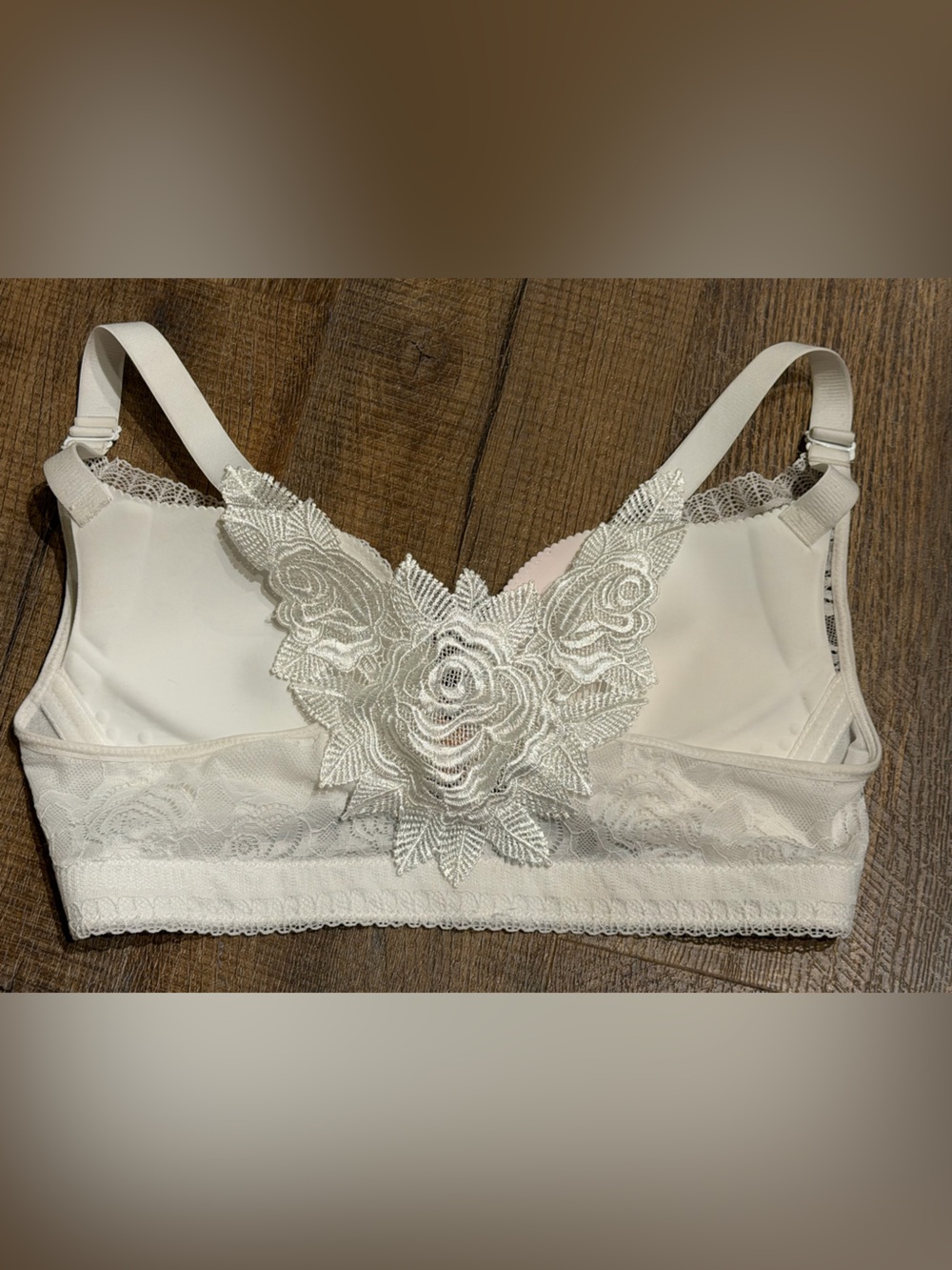 Lace Appliqué Bralette in Ivory - Women's Intimates. New without Tags